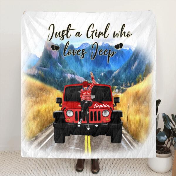 Personalized Off-Road Girl Pillow Cover/Quilt/Fleece Blanket - Just A Girl Who Loves ...