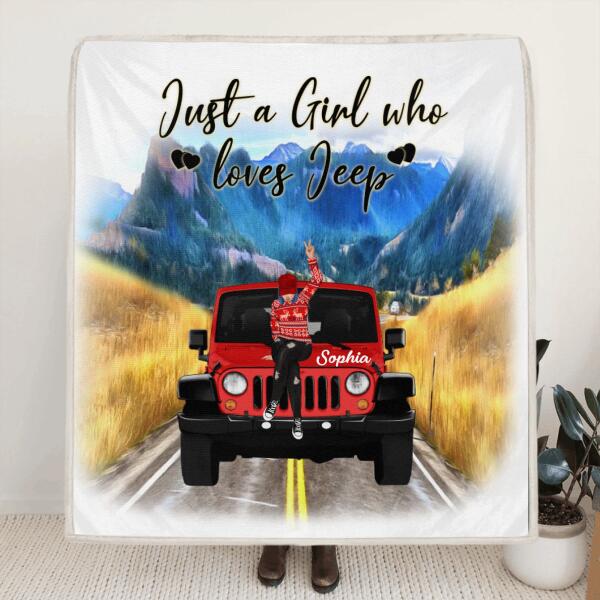Personalized Off-Road Girl Pillow Cover/Quilt/Fleece Blanket - Just A Girl Who Loves ...