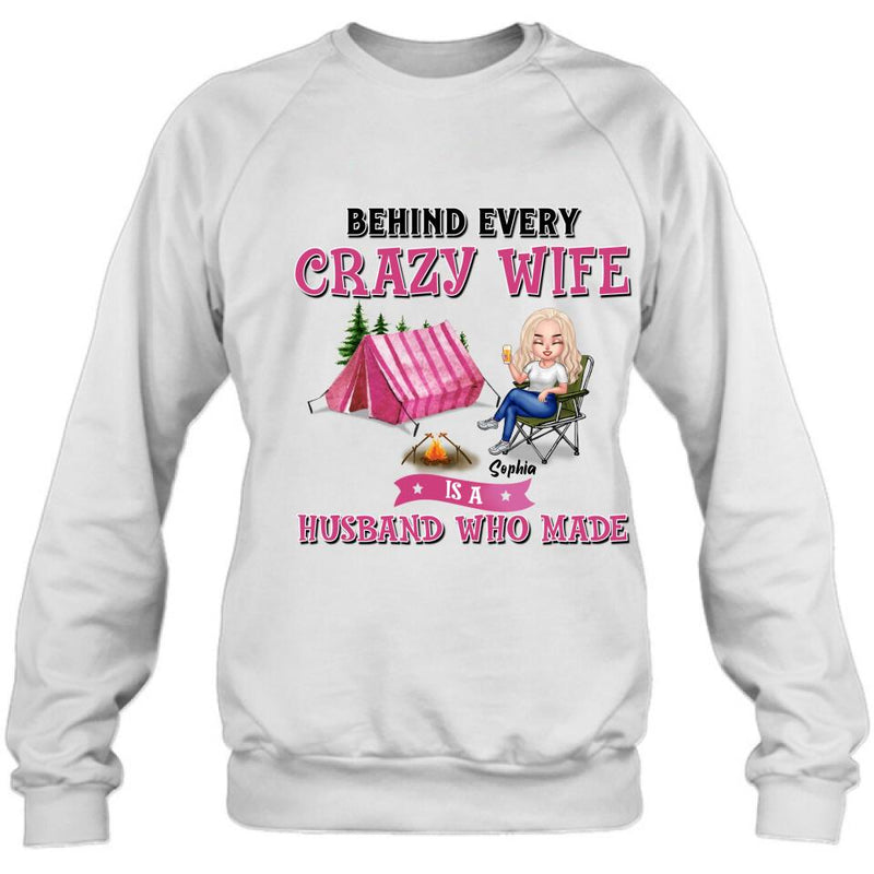 Personalized Camping Queen Shirt - Gift Idea For Camping Lovers/Mother's Day - I Am A Spoiled Camping Lady, It's My Husband's Fault Because He Treats Me Like Queen