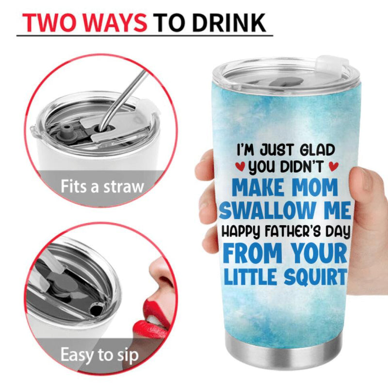 Personalized Tumbler For Dad -  Gift Idea For Father's Day - Up to 7 Sperms