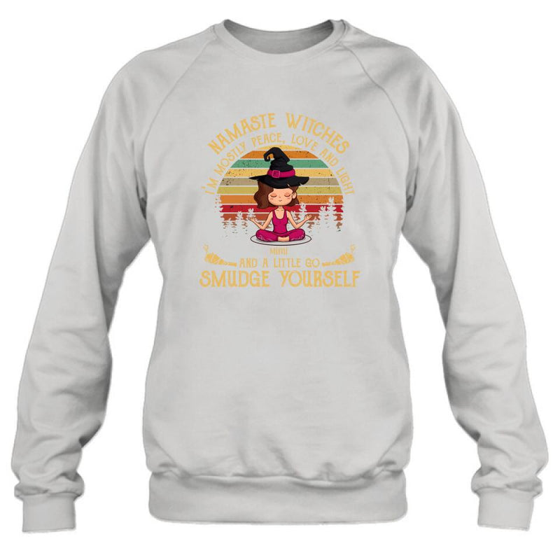 Custom Personalized Yoga T-shirt - Gift For Yoga Lovers, Halloween - Namaste Witches