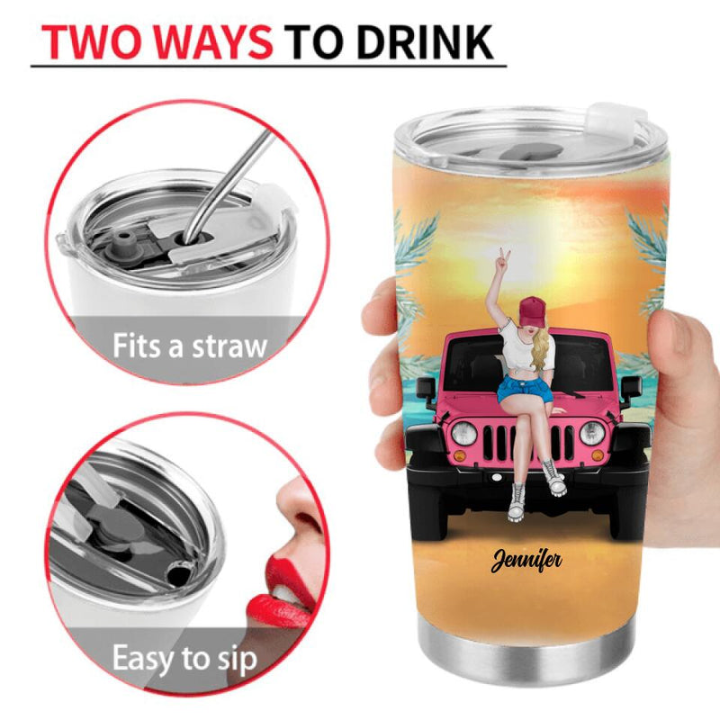 Personalized Off-road Girl Tumbler - Gift Idea For Off-road Lover/Girl friend