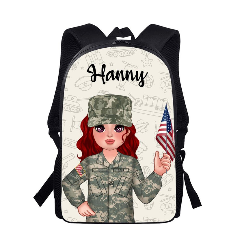 Custom Personalized USA Veteran Bag Set - Gift Idea For Kids/ Military Gift