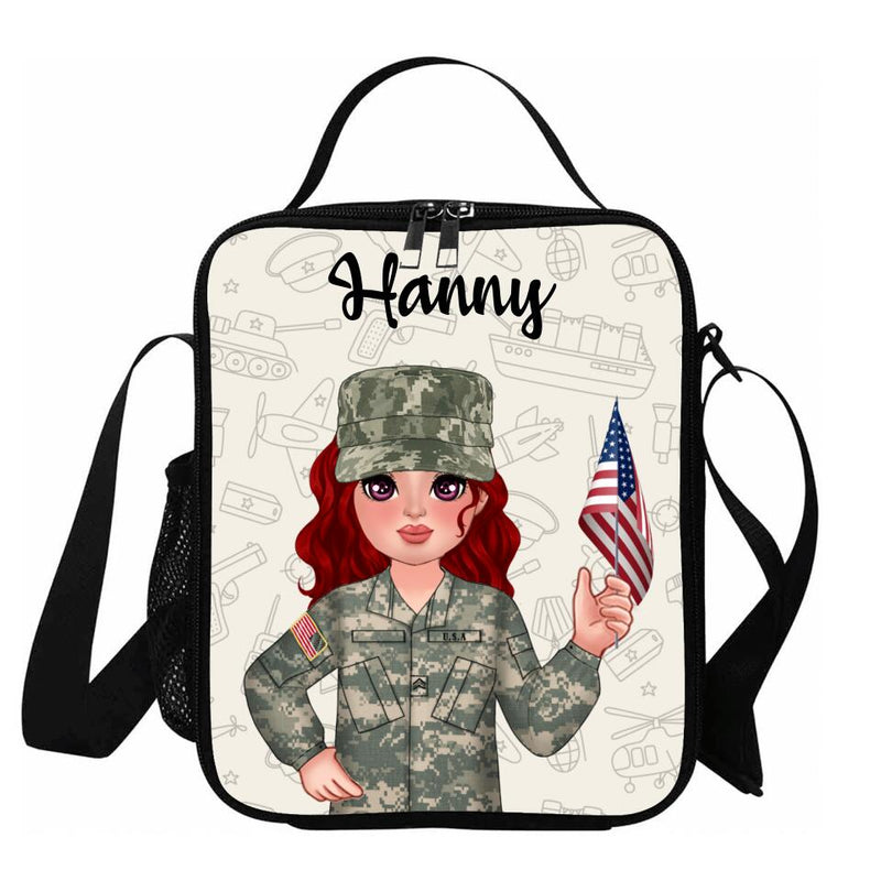 Custom Personalized USA Veteran Bag Set - Gift Idea For Kids/ Military Gift