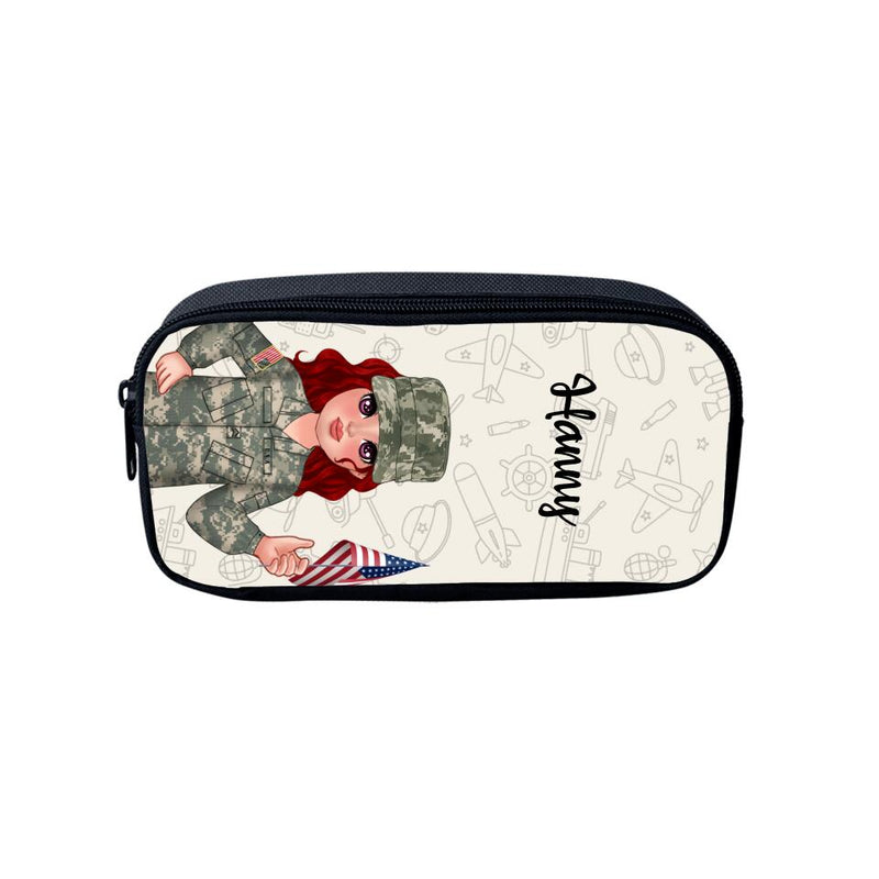 Custom Personalized USA Veteran Bag Set - Gift Idea For Kids/ Military Gift