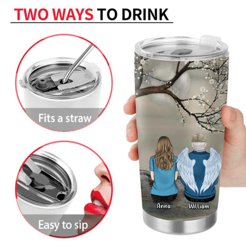 Personalized Memorial Family Tumbler - Memorial Gift For Family - Up to 4 People - Those We Love Don't Go Away