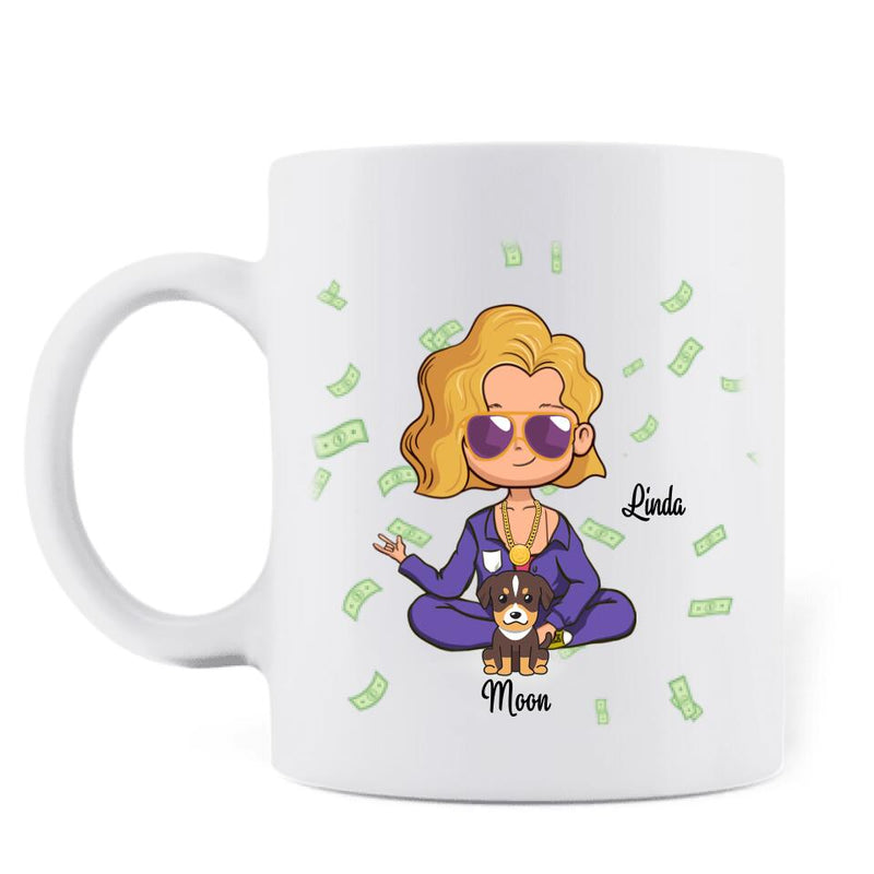 Personalized Coffee Mug - Mom/Dad and Up to 5 Pets - Mother's Day/Father's Day Gift For Pet Mom Dad - I Work Hard So That My Dogs Can Have A Better Life