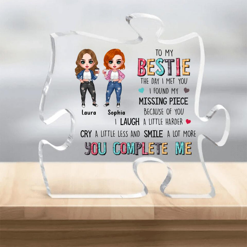 Personalized Besties Puzzle Acrylic Plaque - Up to 5 Besties - Best Gift For Friends/Bestie