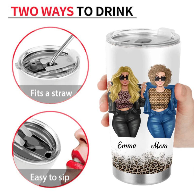 Personalized Mother & Daughter Tumbler - Gift Idea For Mother's Day - I Always Thought My Mom Was Crazy And Now I Realize It Was Me