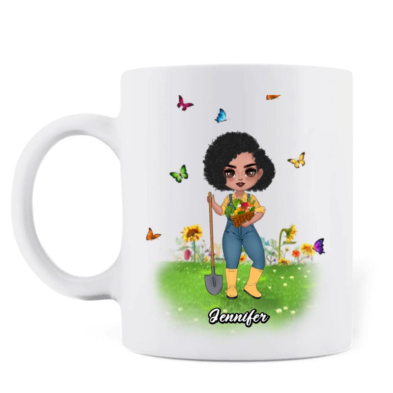 Personalized Plantaholic Mug - Gift for Gardeners, Gardening Lover - I Garden So I Don't Choke People Save A Life Send Mulch