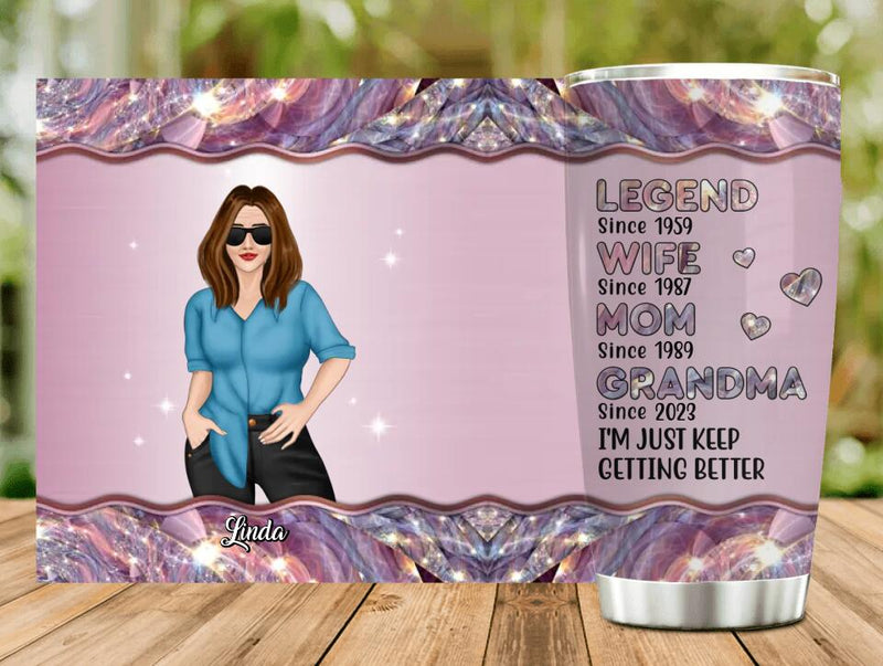 Personalized Grandma Tumbler - Mother's Day Gift Idea - Just Keep Getting Better