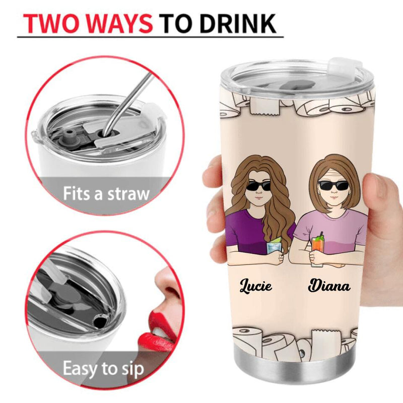 Personalized Wiping Bum Mom Tumbler - Funny Gift Idea For Mother's Day From Daughter/Son - Mom Thanks For Wiping My Bum When I Was Younger