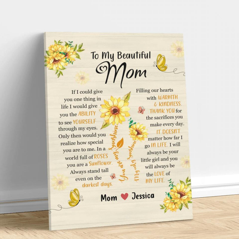 Personalized To My Mom Vertical Canvas - Gift Idea For Mother's Day - You Will Always Be The Love Of My Life