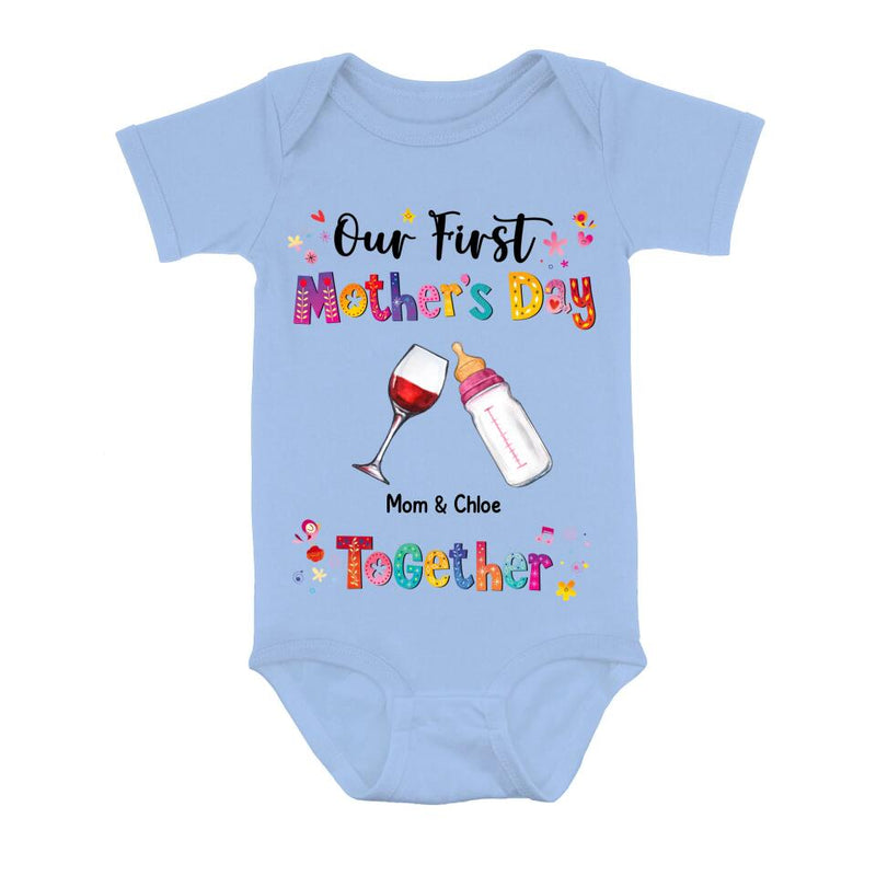 Personalized Onesie/T-shirt - Gift Idea For Mother's Day - Our First Mother's Day Together