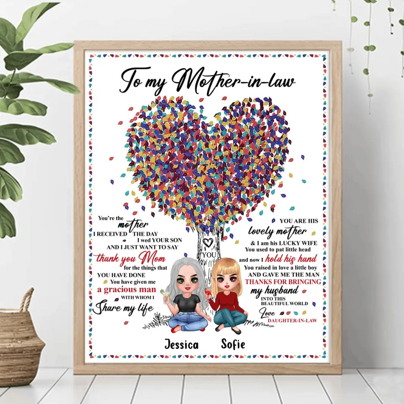 Personalized Mom Vertical Poster - Gift Idea For Mother's Day/Mother-In-Law - You're The Mother I Received The Day I Wed Your Son