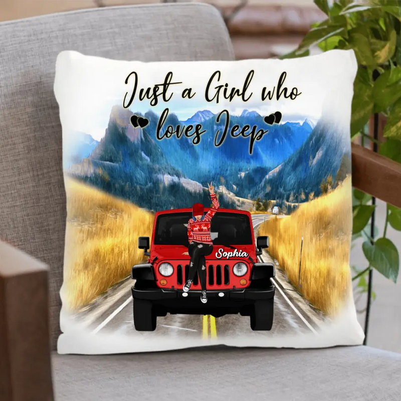 Personalized Off-Road Girl Pillow Cover/Quilt/Fleece Blanket - Just A Girl Who Loves ...