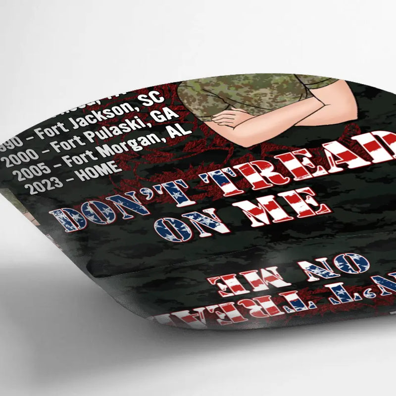 Personalized Veteran Pillow Cover - Gift Idea For Veteran/Father's Day - Don't Tread On Me