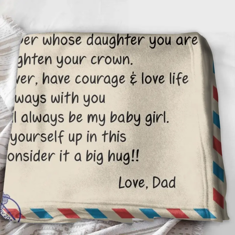 Personalized To My Daughter Fleece Throw Blanket - Gift Idea For Daughter - I Am Always With You