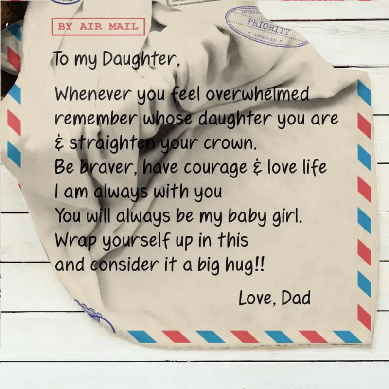 Personalized To My Daughter Fleece Throw Blanket - Gift Idea For Daughter - I Am Always With You