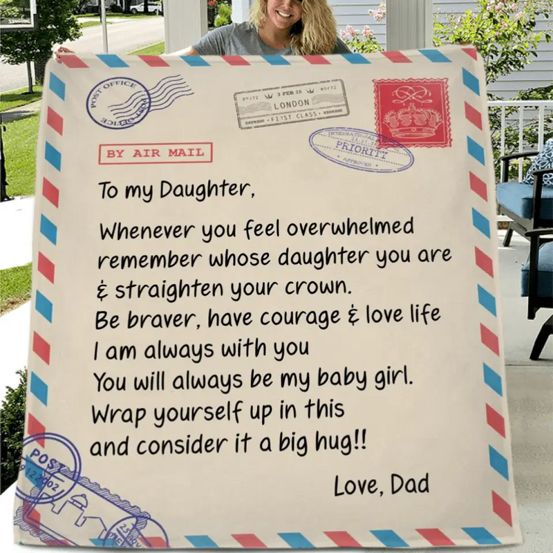 Personalized To My Daughter Fleece Throw Blanket - Gift Idea For Daughter - I Am Always With You