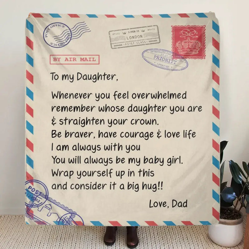 Personalized To My Daughter Fleece Throw Blanket - Gift Idea For Daughter - I Am Always With You