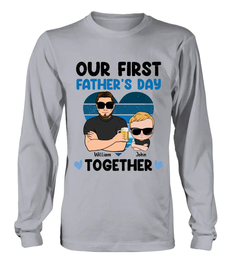 Personalized Dad And Daughter/Son Shirt/Hoodie - Gift Idea For Father's Day - Our First Father's Day Together