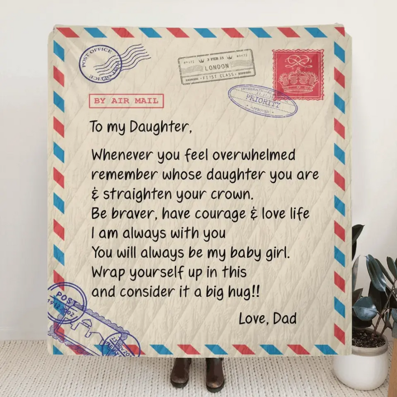 Personalized To My Daughter Fleece Throw Blanket - Gift Idea For Daughter - I Am Always With You