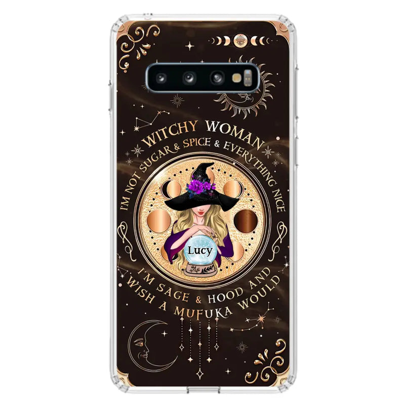 Personalized Witchy Woman Phone Case - Gift Idea For Witch/Friends/Birthday/Halloween Day - I'm Not Sugar & Spice & Everything Nice - Case For iPhone/Samsung