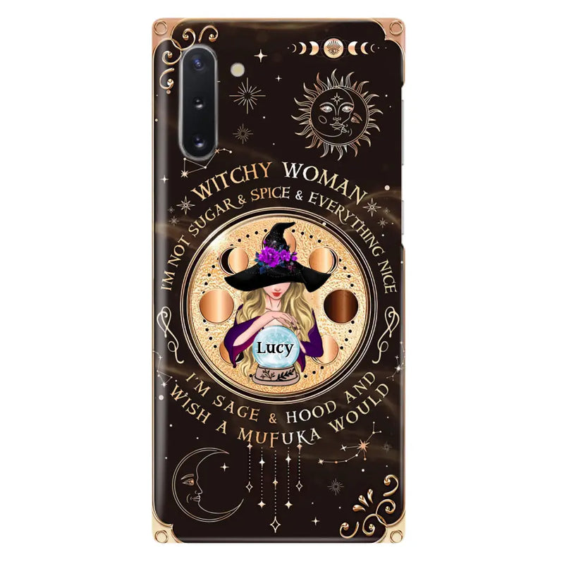 Personalized Witchy Woman Phone Case - Gift Idea For Witch/Friends/Birthday/Halloween Day - I'm Not Sugar & Spice & Everything Nice - Case For iPhone/Samsung