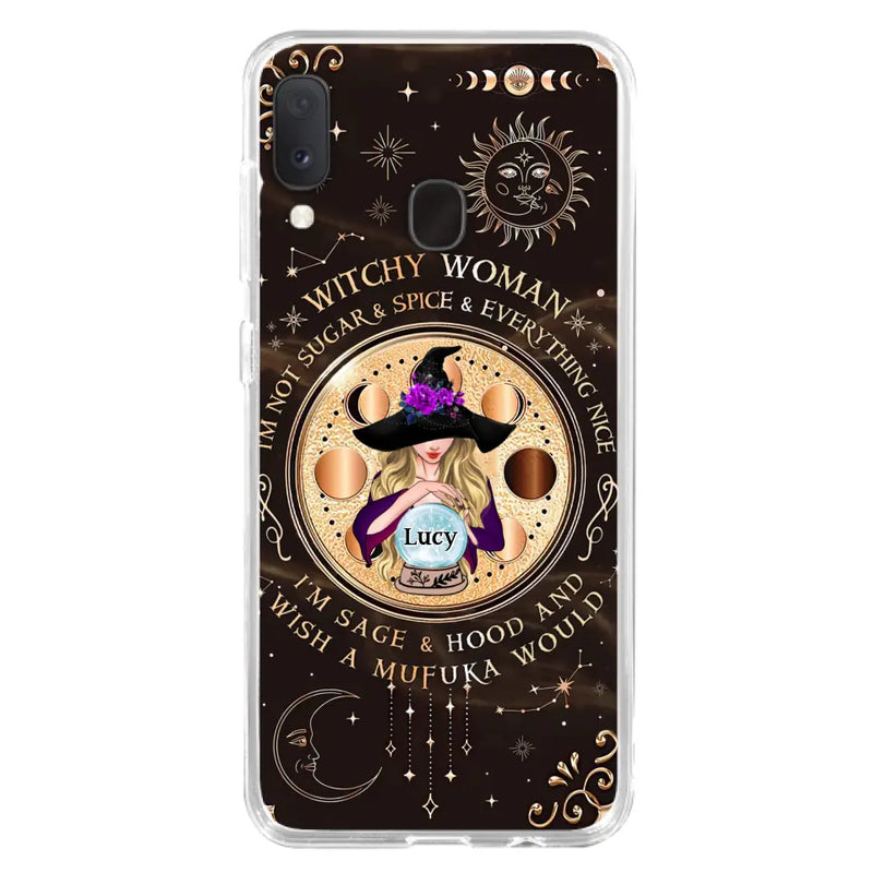 Personalized Witchy Woman Phone Case - Gift Idea For Witch/Friends/Birthday/Halloween Day - I'm Not Sugar & Spice & Everything Nice - Case For iPhone/Samsung