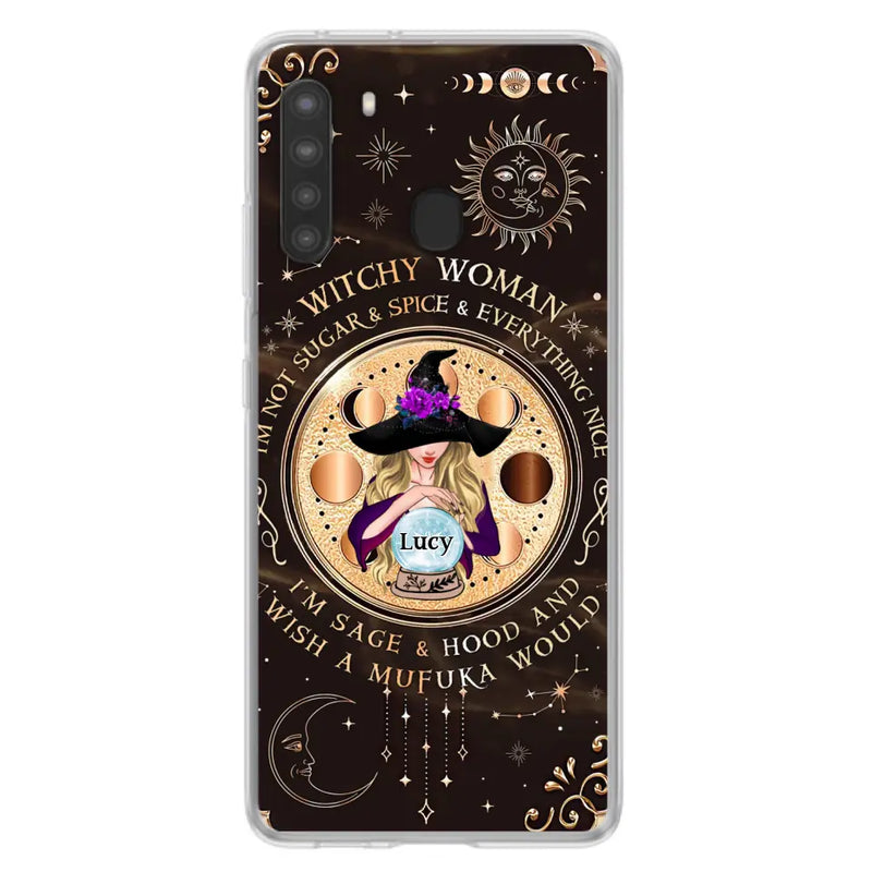 Personalized Witchy Woman Phone Case - Gift Idea For Witch/Friends/Birthday/Halloween Day - I'm Not Sugar & Spice & Everything Nice - Case For iPhone/Samsung
