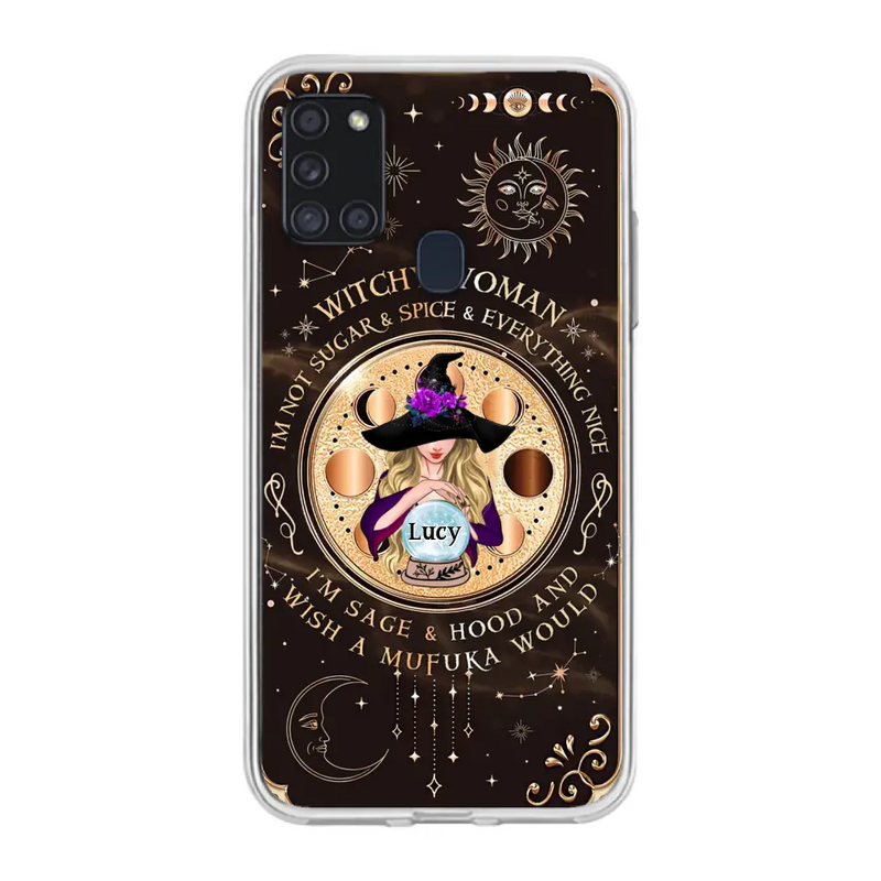 Personalized Witchy Woman Phone Case - Gift Idea For Witch/Friends/Birthday/Halloween Day - I'm Not Sugar & Spice & Everything Nice - Case For iPhone/Samsung