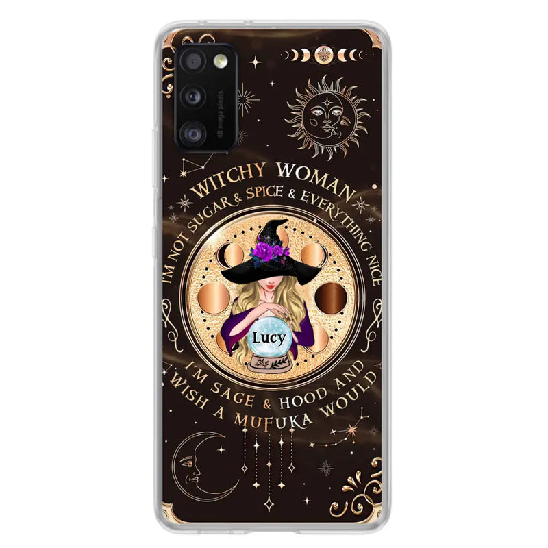 Personalized Witchy Woman Phone Case - Gift Idea For Witch/Friends/Birthday/Halloween Day - I'm Not Sugar & Spice & Everything Nice - Case For iPhone/Samsung