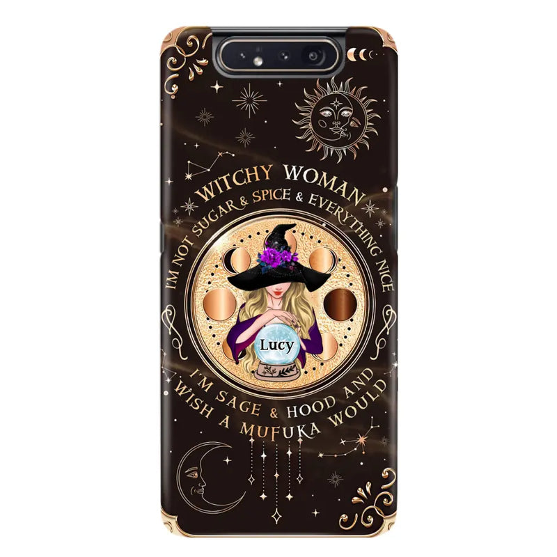 Personalized Witchy Woman Phone Case - Gift Idea For Witch/Friends/Birthday/Halloween Day - I'm Not Sugar & Spice & Everything Nice - Case For iPhone/Samsung