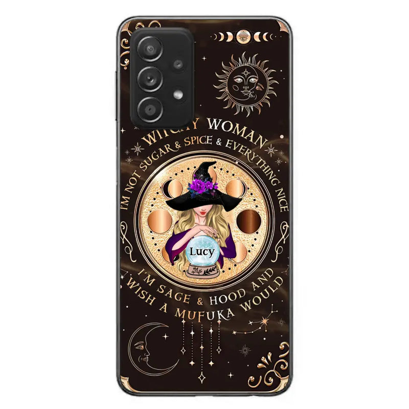 Personalized Witchy Woman Phone Case - Gift Idea For Witch/Friends/Birthday/Halloween Day - I'm Not Sugar & Spice & Everything Nice - Case For iPhone/Samsung