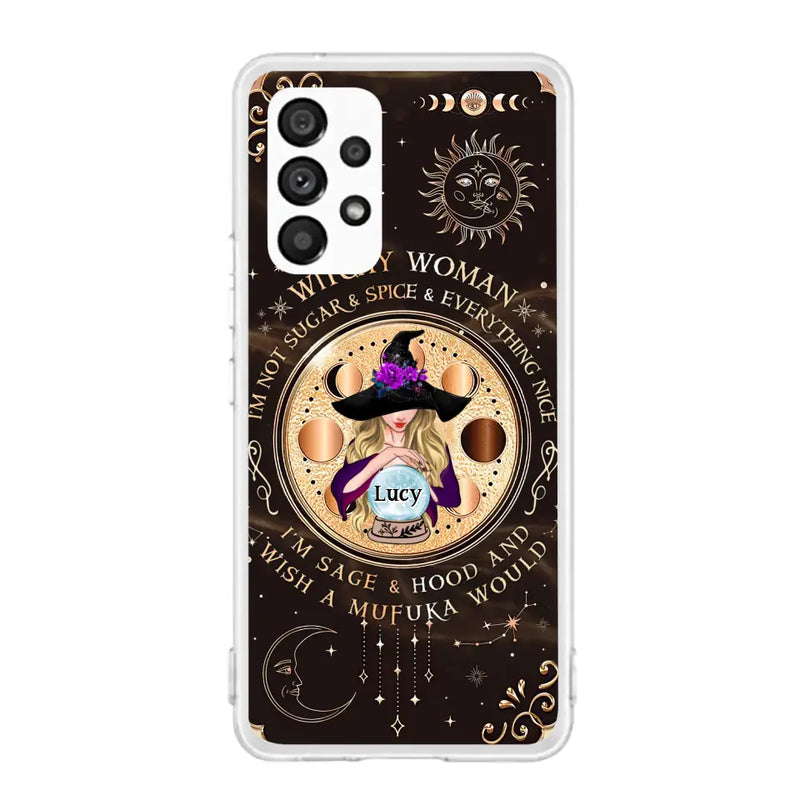 Personalized Witchy Woman Phone Case - Gift Idea For Witch/Friends/Birthday/Halloween Day - I'm Not Sugar & Spice & Everything Nice - Case For iPhone/Samsung