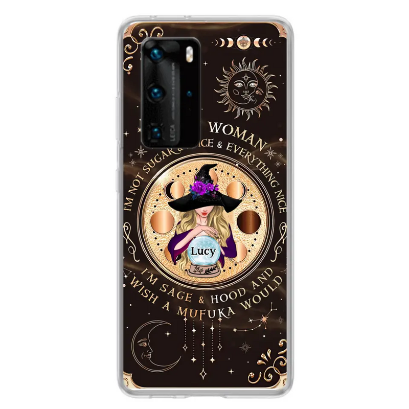 Personalized Witchy Woman Phone Case - Gift Idea For Witch/Friends/Birthday/Halloween Day - I'm Not Sugar & Spice & Everything Nice - Case For Xiaomi/Oppo/Huawei