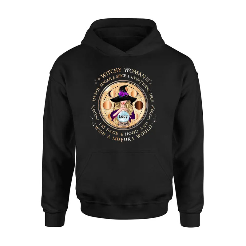 Personalized Witchy Woman Shirt/Hoodie - Gift Idea For Witch/Friends/Birthday/Halloween Day - I'm Not Sugar & Spice & Everything Nice