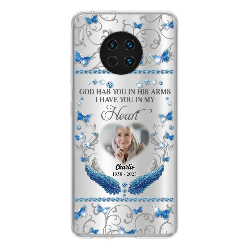 Personalized Memorial Photo Phone Case - Memorial Gift Idea for Mother's Day/Father's Day - God Has You In His Arms I Have You In My Heart - Cases For Oppo/Xiaomi/Huawei