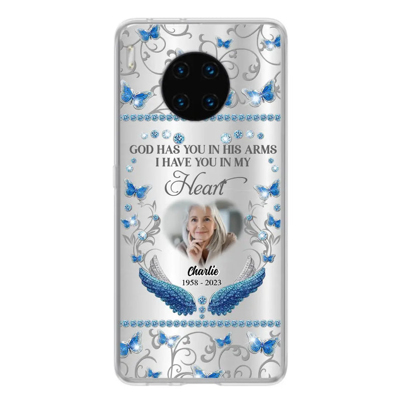 Personalized Memorial Photo Phone Case - Memorial Gift Idea for Mother's Day/Father's Day - God Has You In His Arms I Have You In My Heart - Cases For Oppo/Xiaomi/Huawei