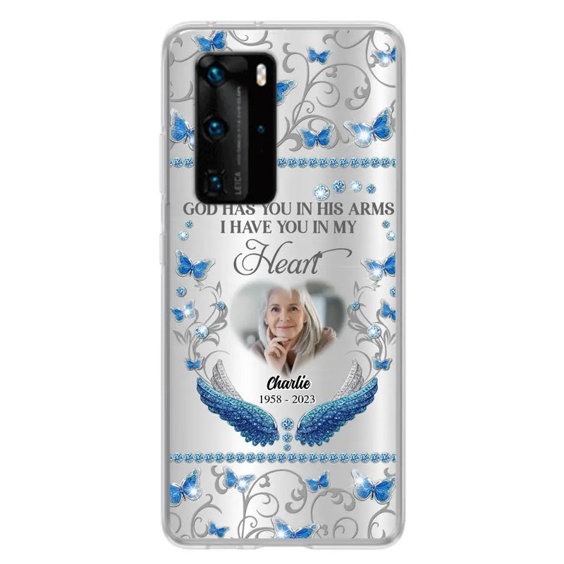 Personalized Memorial Photo Phone Case - Memorial Gift Idea for Mother's Day/Father's Day - God Has You In His Arms I Have You In My Heart - Cases For Oppo/Xiaomi/Huawei