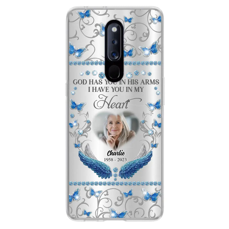 Personalized Memorial Photo Phone Case - Memorial Gift Idea for Mother's Day/Father's Day - God Has You In His Arms I Have You In My Heart - Cases For Oppo/Xiaomi/Huawei