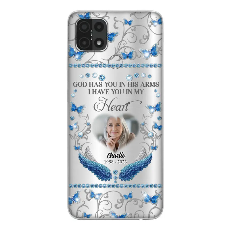 Personalized Memorial Photo Phone Case - Memorial Gift Idea for Mother's Day/Father's Day - God Has You In His Arms I Have You In My Heart - Cases For Oppo/Xiaomi/Huawei