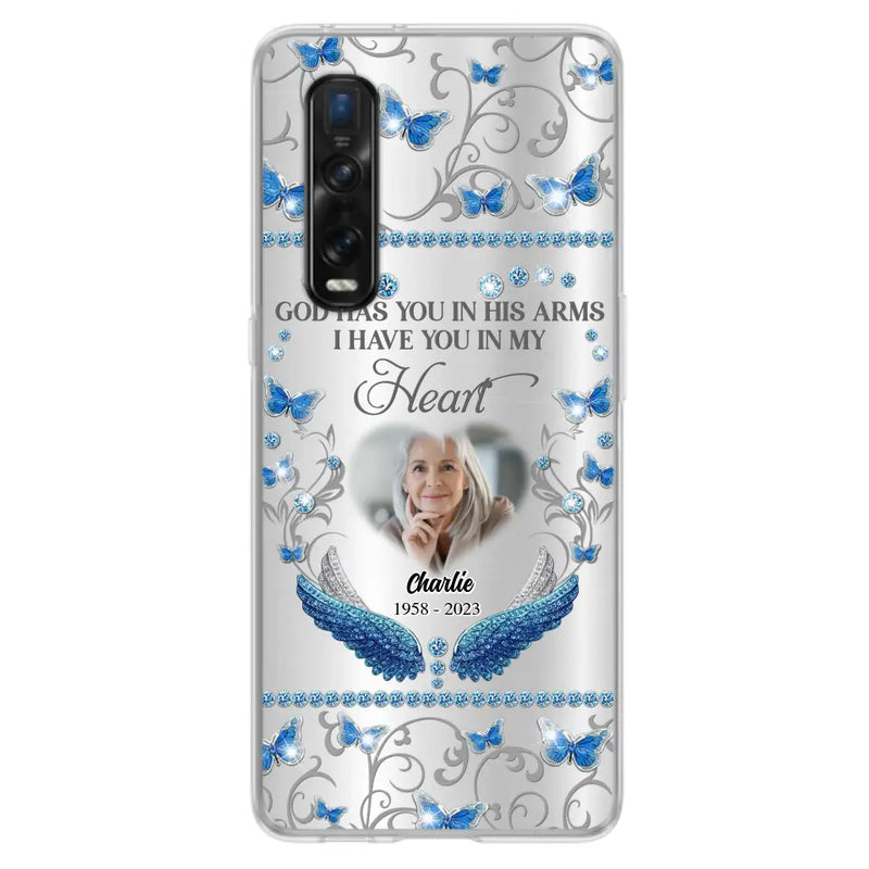 Personalized Memorial Photo Phone Case - Memorial Gift Idea for Mother's Day/Father's Day - God Has You In His Arms I Have You In My Heart - Cases For Oppo/Xiaomi/Huawei