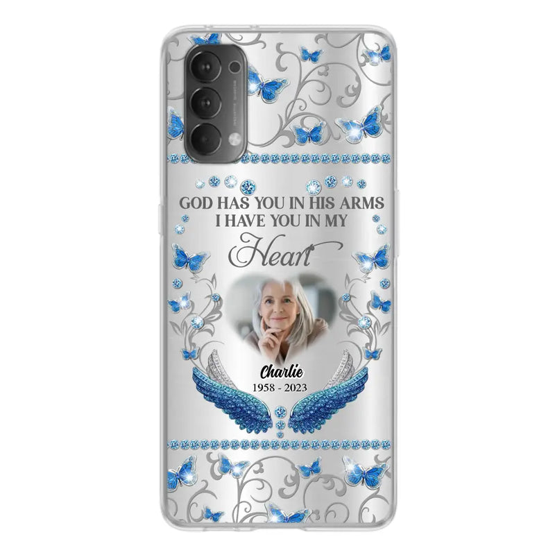 Personalized Memorial Photo Phone Case - Memorial Gift Idea for Mother's Day/Father's Day - God Has You In His Arms I Have You In My Heart - Cases For Oppo/Xiaomi/Huawei
