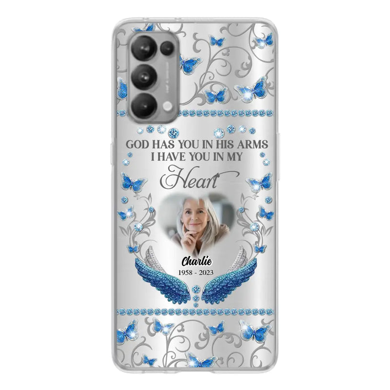 Personalized Memorial Photo Phone Case - Memorial Gift Idea for Mother's Day/Father's Day - God Has You In His Arms I Have You In My Heart - Cases For Oppo/Xiaomi/Huawei