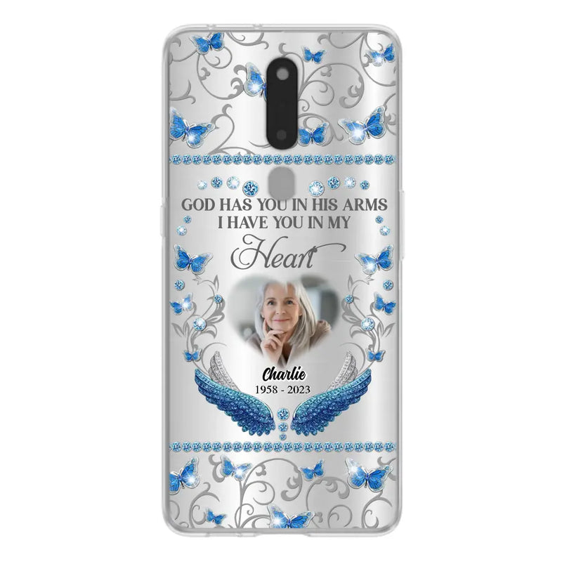 Personalized Memorial Photo Phone Case - Memorial Gift Idea for Mother's Day/Father's Day - God Has You In His Arms I Have You In My Heart - Cases For Oppo/Xiaomi/Huawei