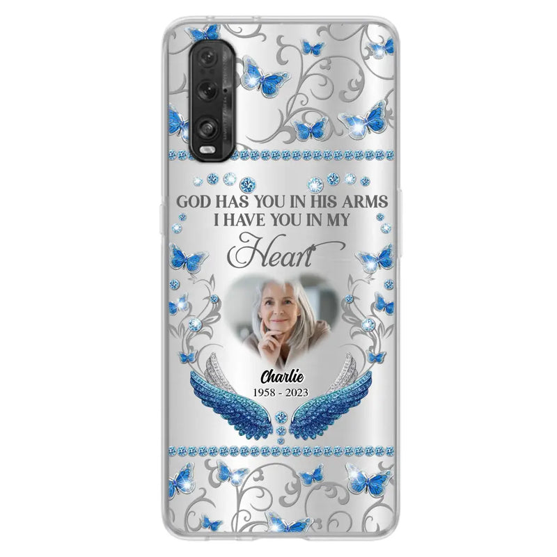 Personalized Memorial Photo Phone Case - Memorial Gift Idea for Mother's Day/Father's Day - God Has You In His Arms I Have You In My Heart - Cases For Oppo/Xiaomi/Huawei