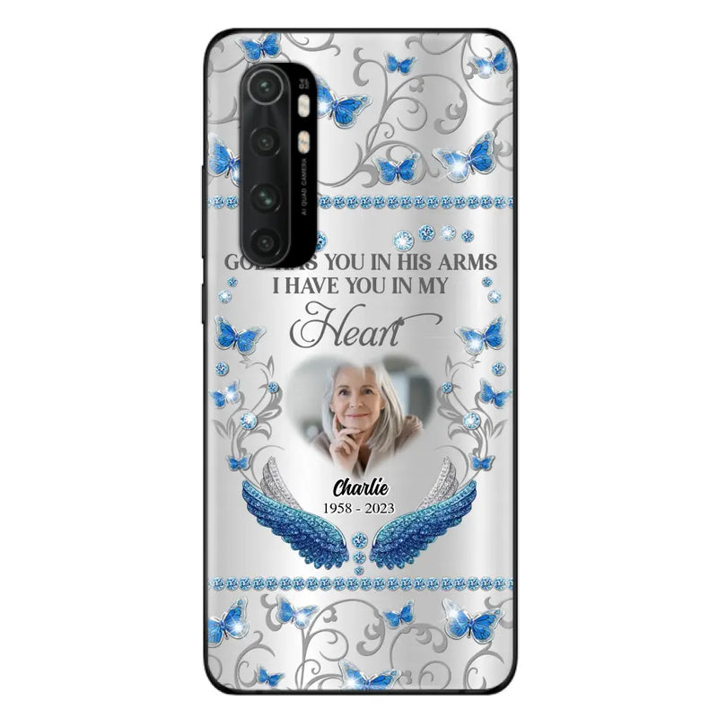 Personalized Memorial Photo Phone Case - Memorial Gift Idea for Mother's Day/Father's Day - God Has You In His Arms I Have You In My Heart - Cases For Oppo/Xiaomi/Huawei