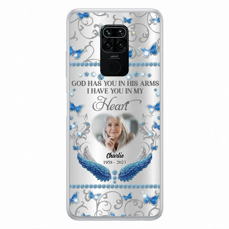 Personalized Memorial Photo Phone Case - Memorial Gift Idea for Mother's Day/Father's Day - God Has You In His Arms I Have You In My Heart - Cases For Oppo/Xiaomi/Huawei